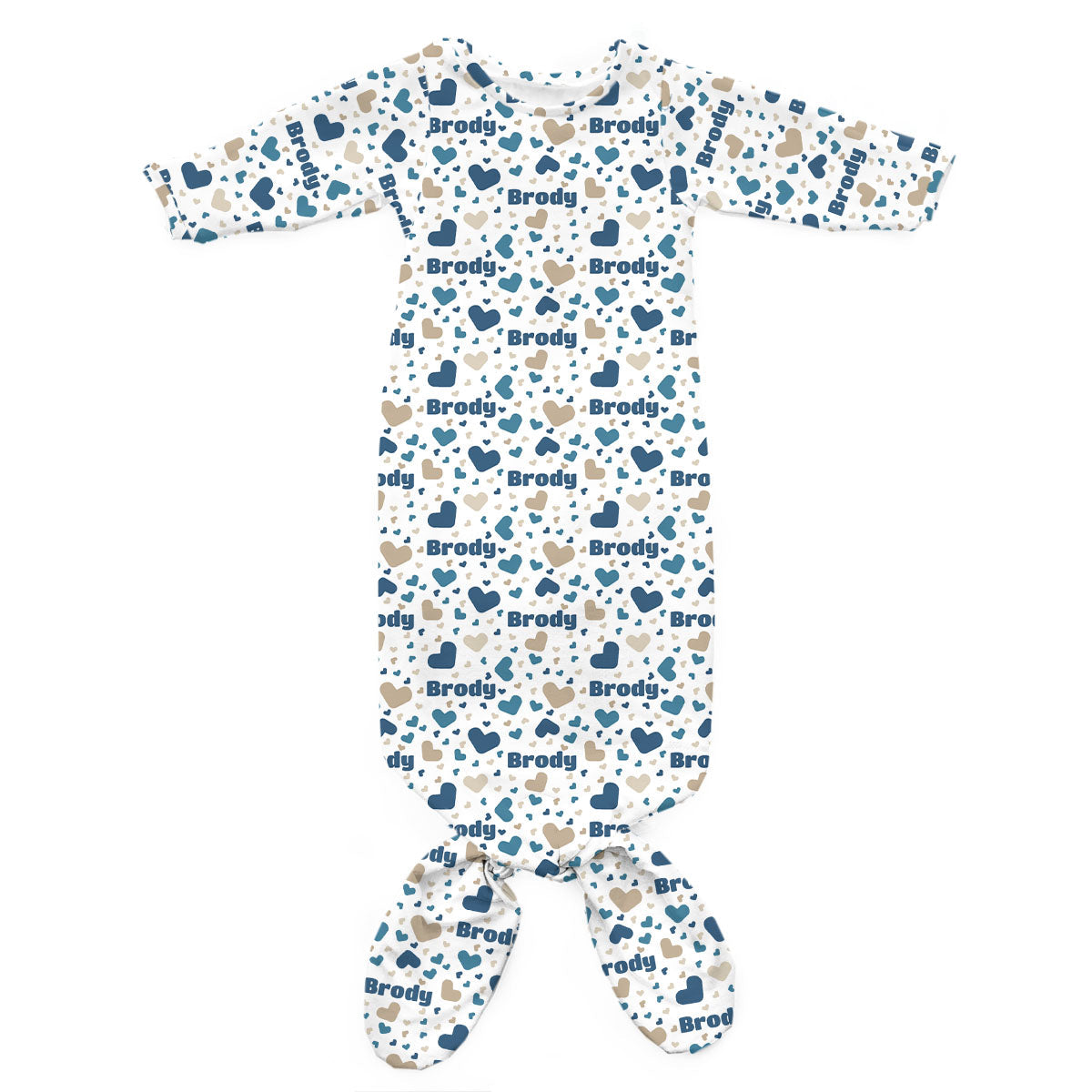 Personalized Newborn Gown | Bursting Hearts