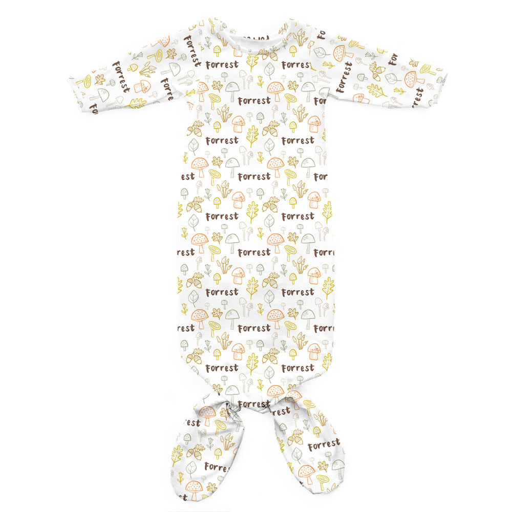 Personalized Newborn Gown | Mushroom Doodles