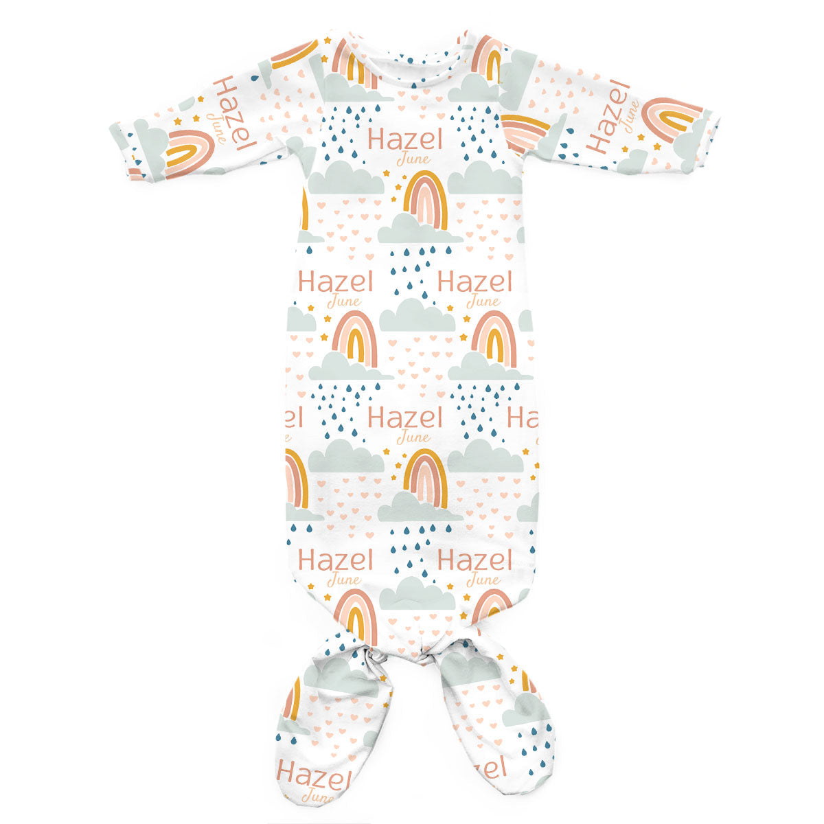 Personalized Newborn Gowns | Rainbow Wishes