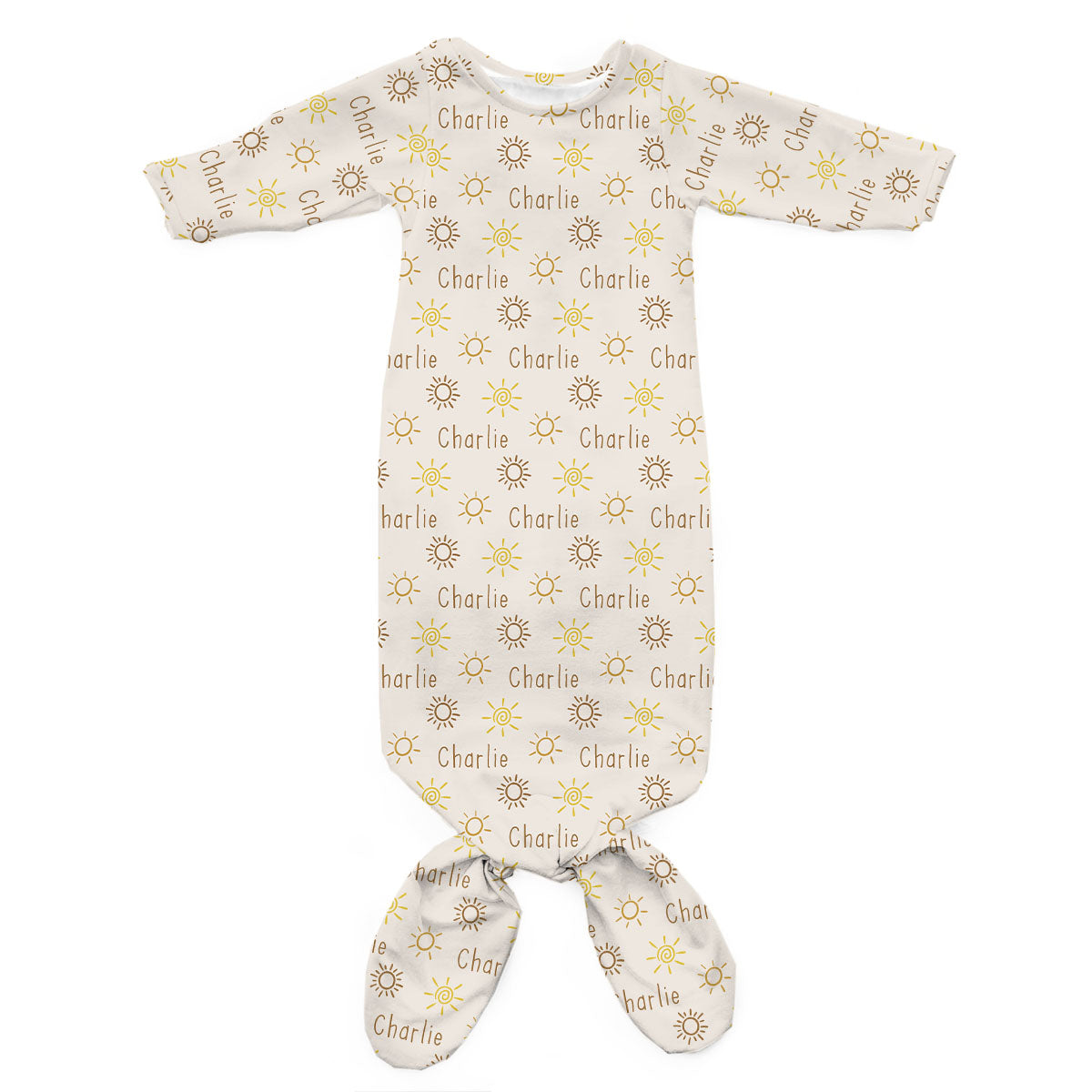 Personalized Newborn Gown | Rustic Sunshine