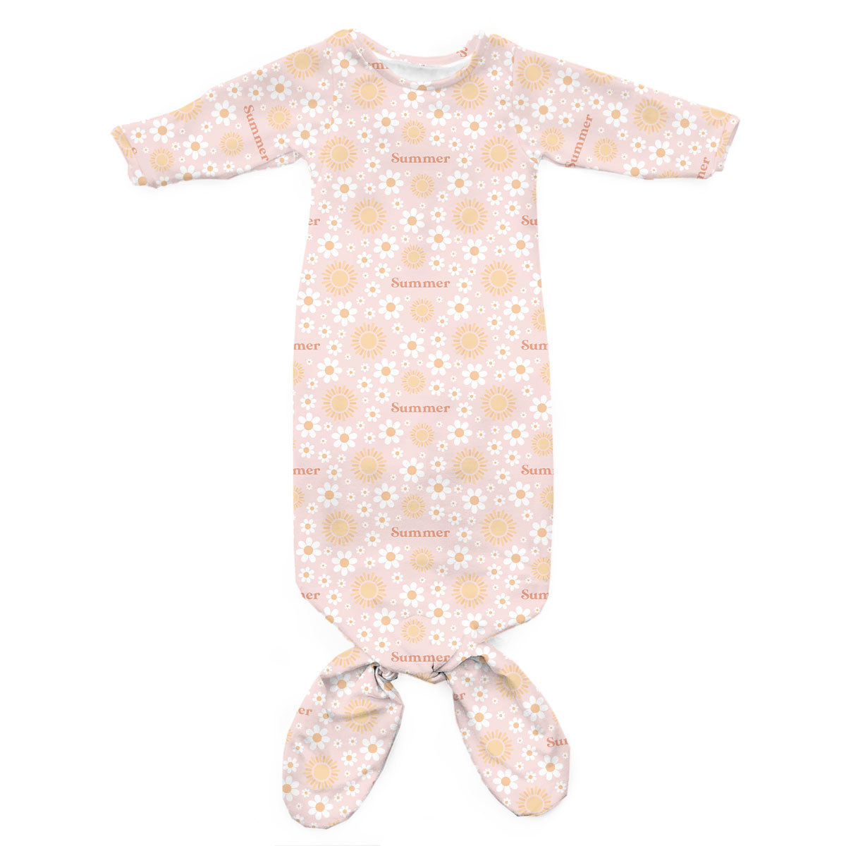 Personalized Newborn Gown | Sunny Daisies