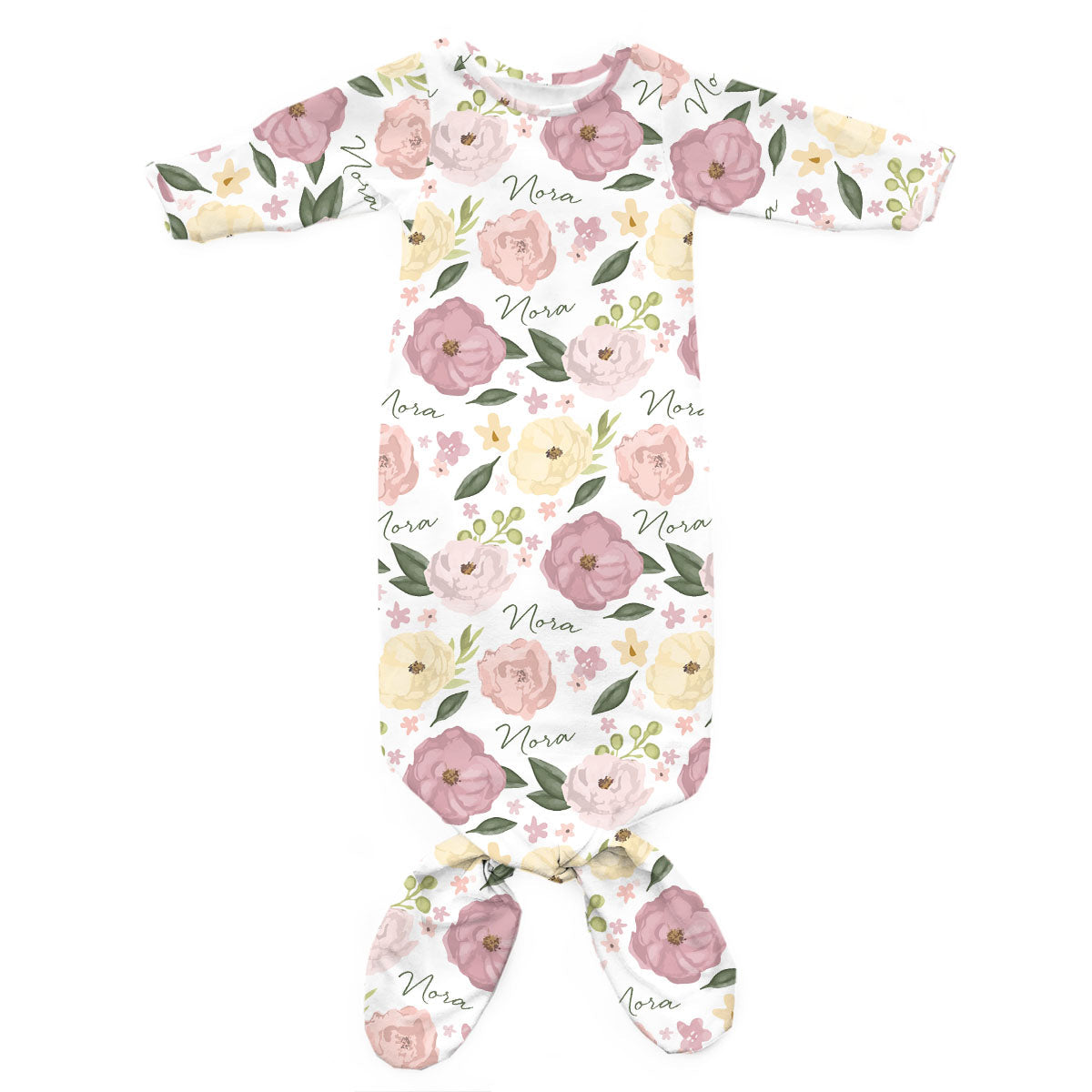 Personalized Newborn Gown | Bella Flora