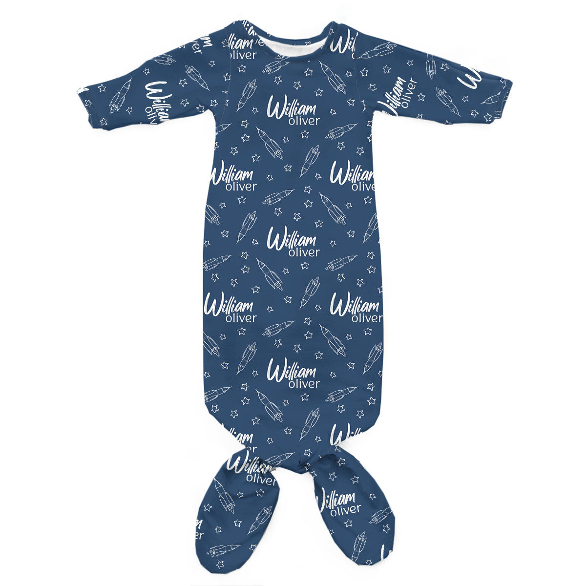 Personalized Newborn Gowns | Blast Off