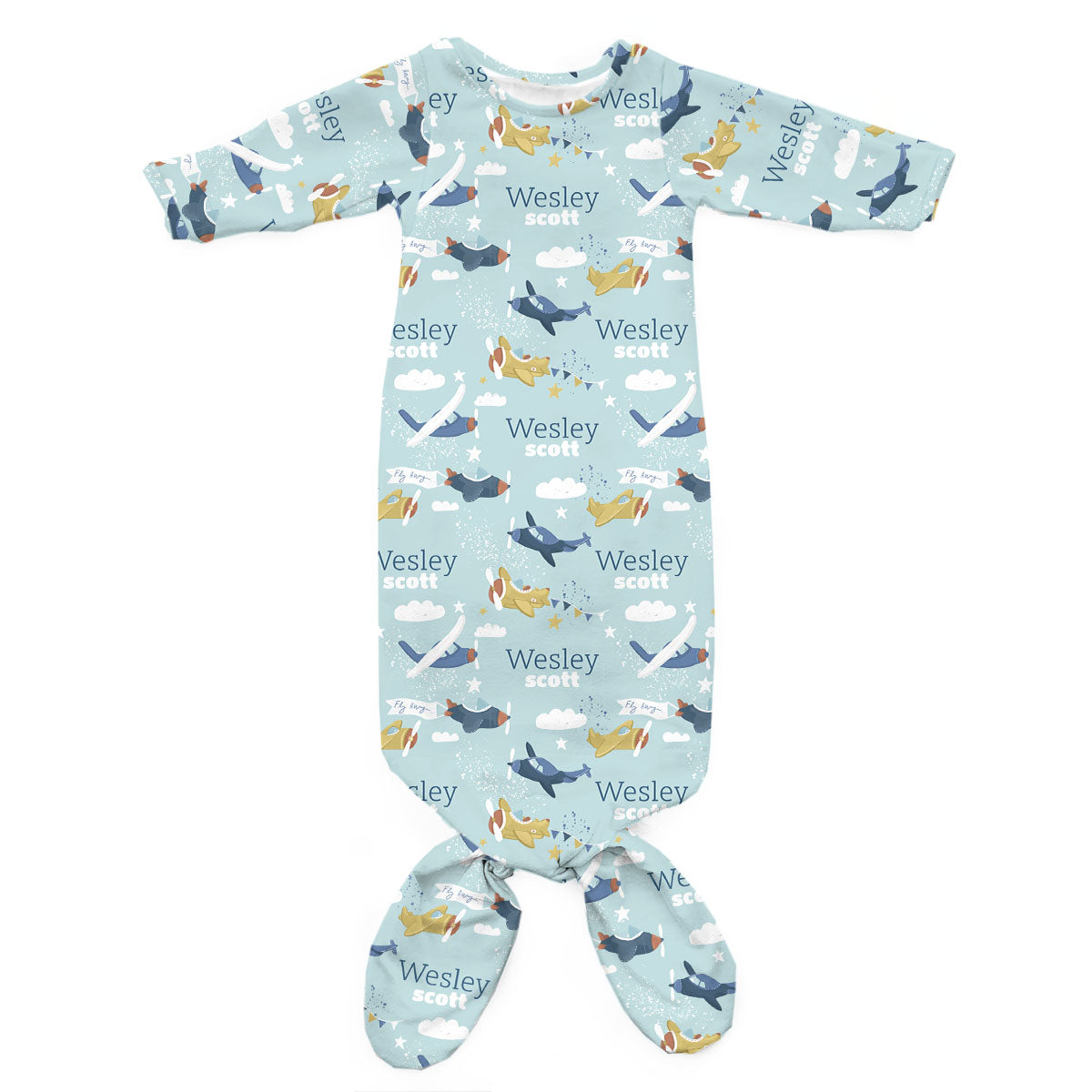 Personalized Newborn Gown | Fly High