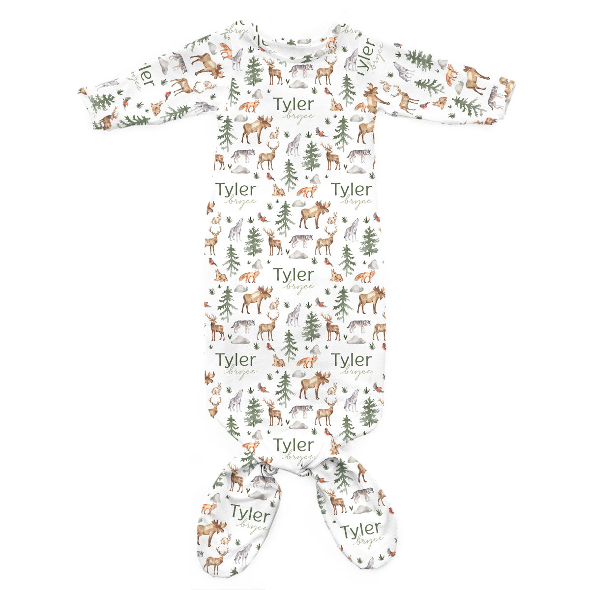Personalized Newborn Gown | Into the Wild