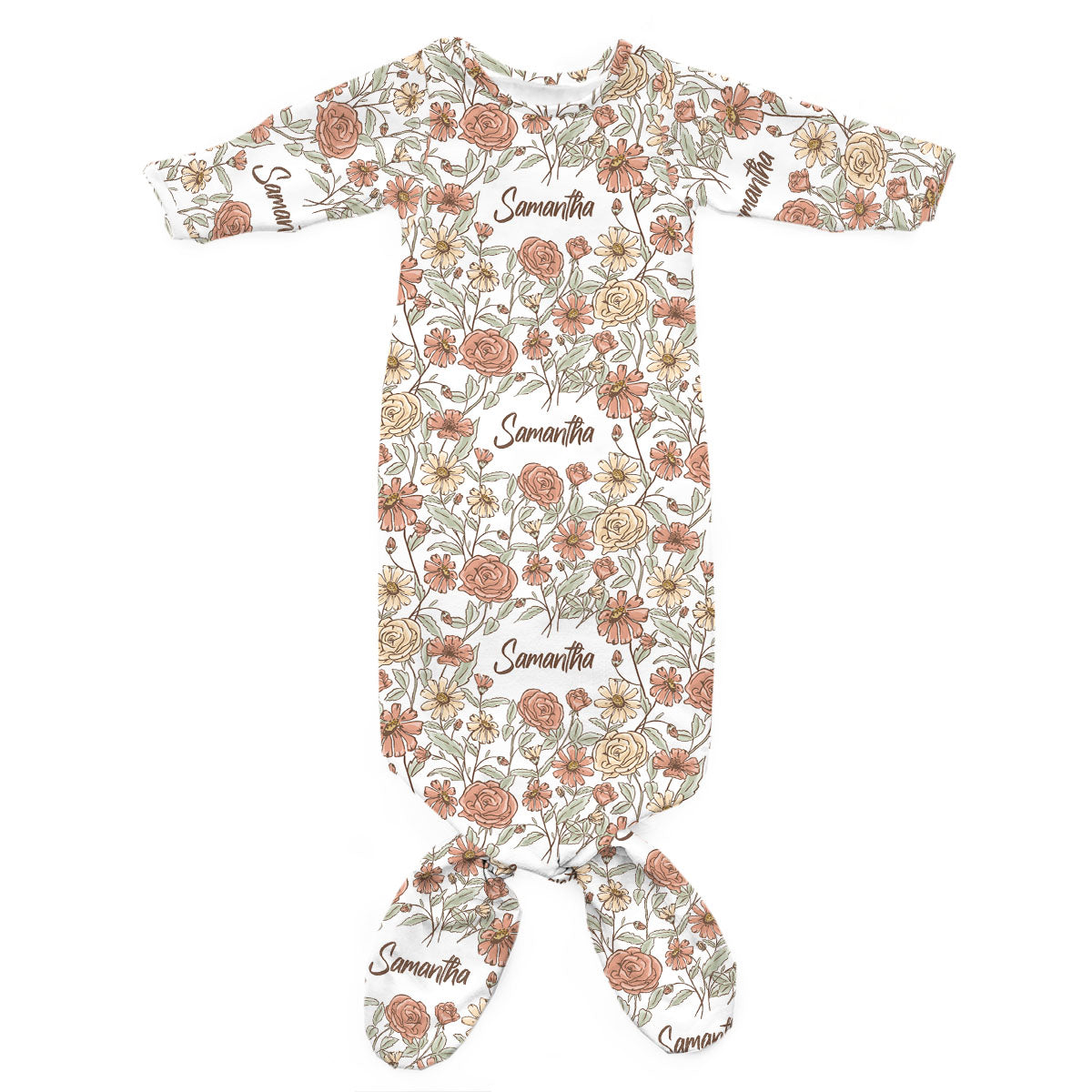 Personalized Newborn Gown | Secret Garden