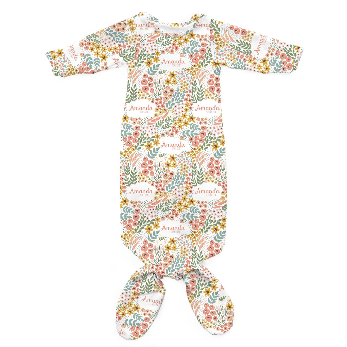 Personalized Newborn Gowns | Whimsy Floral