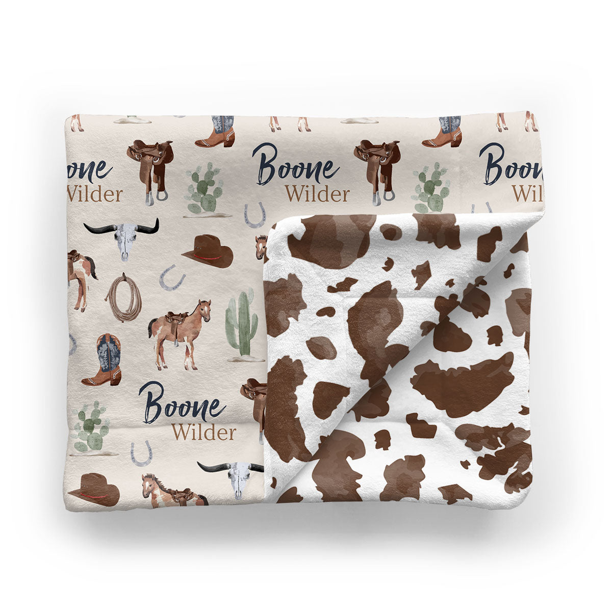 Personalized Minky Blanket | Wild West