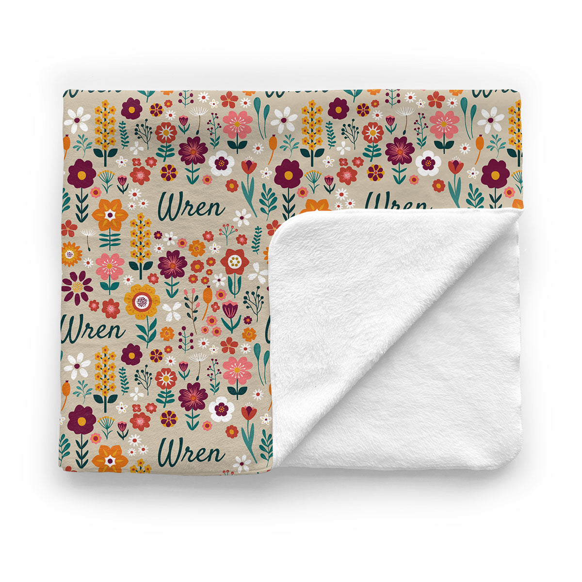 Personalized Minky Blanket | Folksy Floral