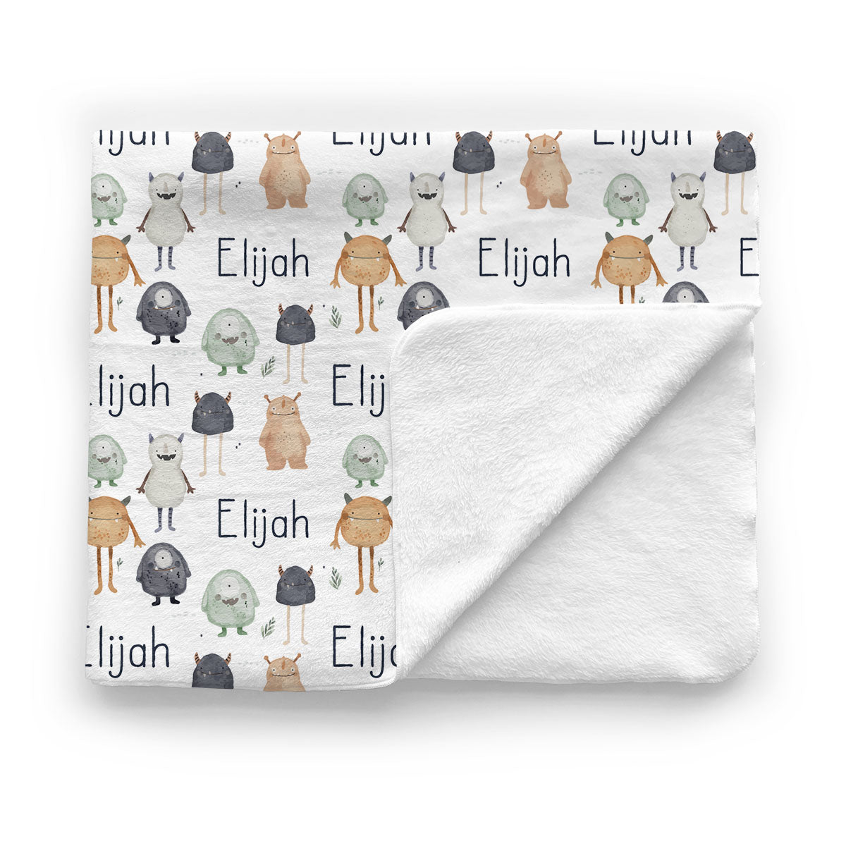 Personalized Baby Minky Blanket | Monster Mash