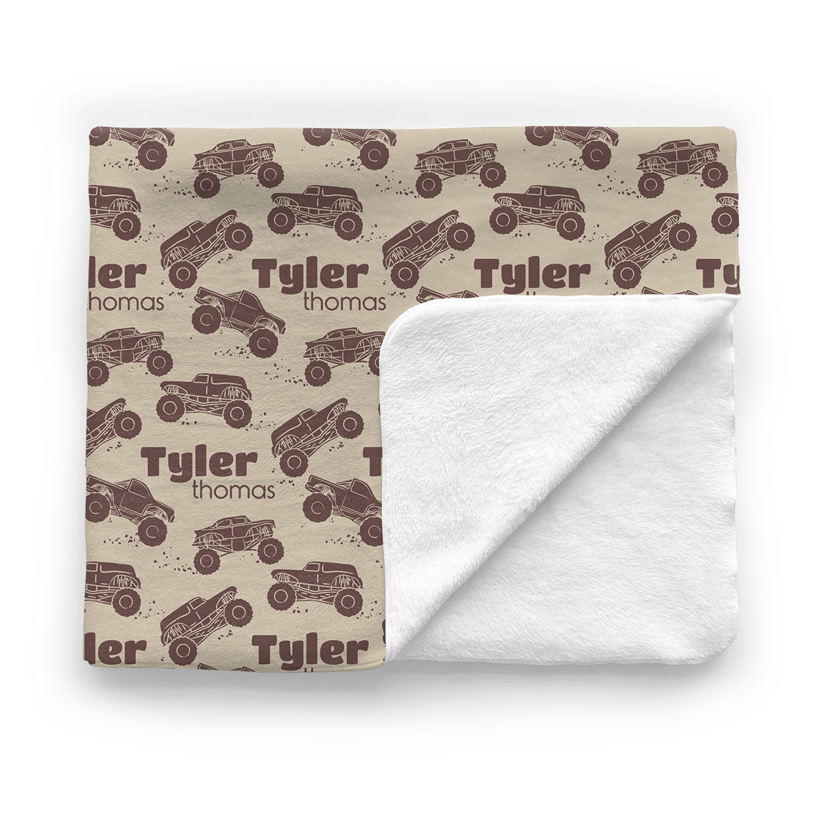 Personalized Minky Blanket | Monster Truck Rally