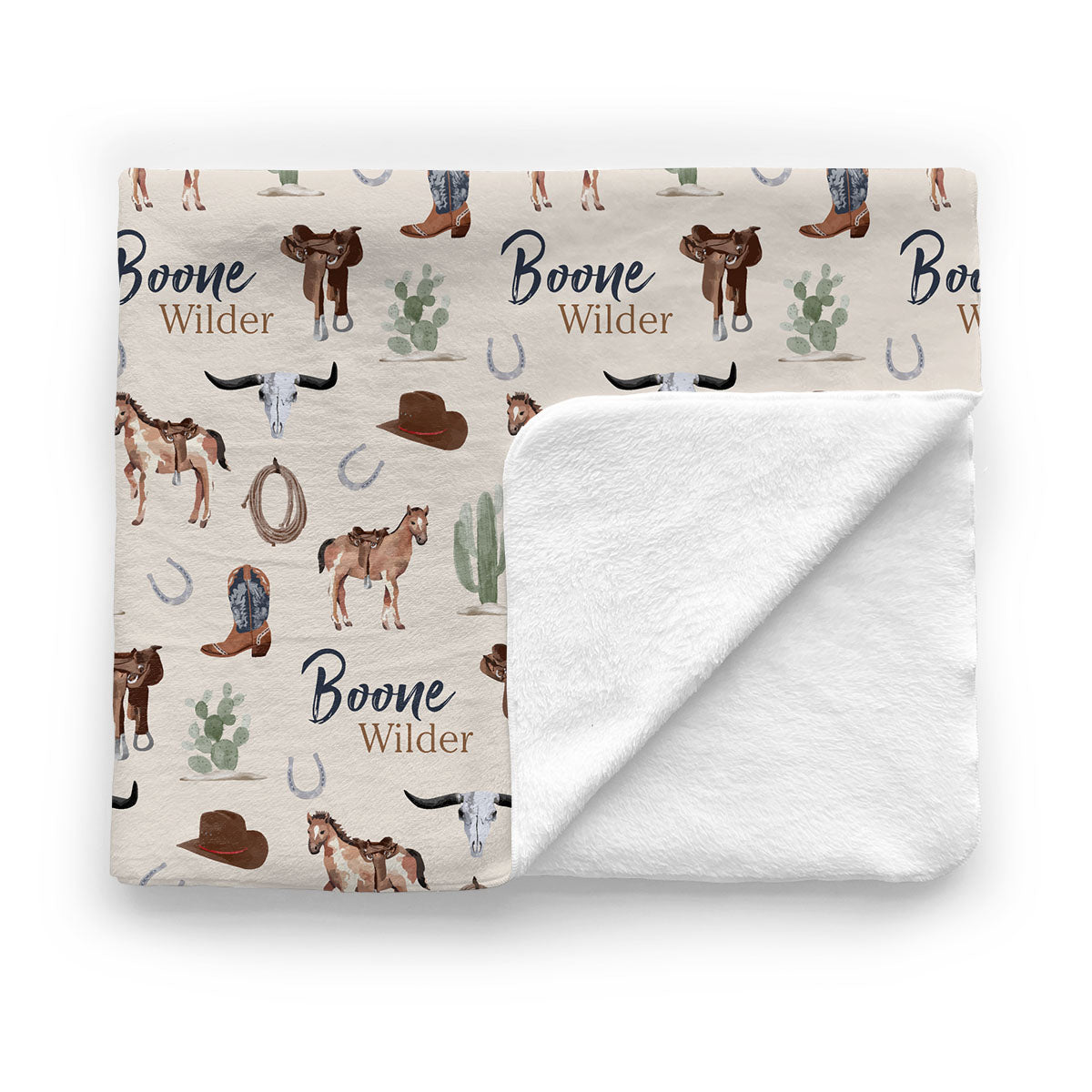 Personalized Minky Blanket | Wild West