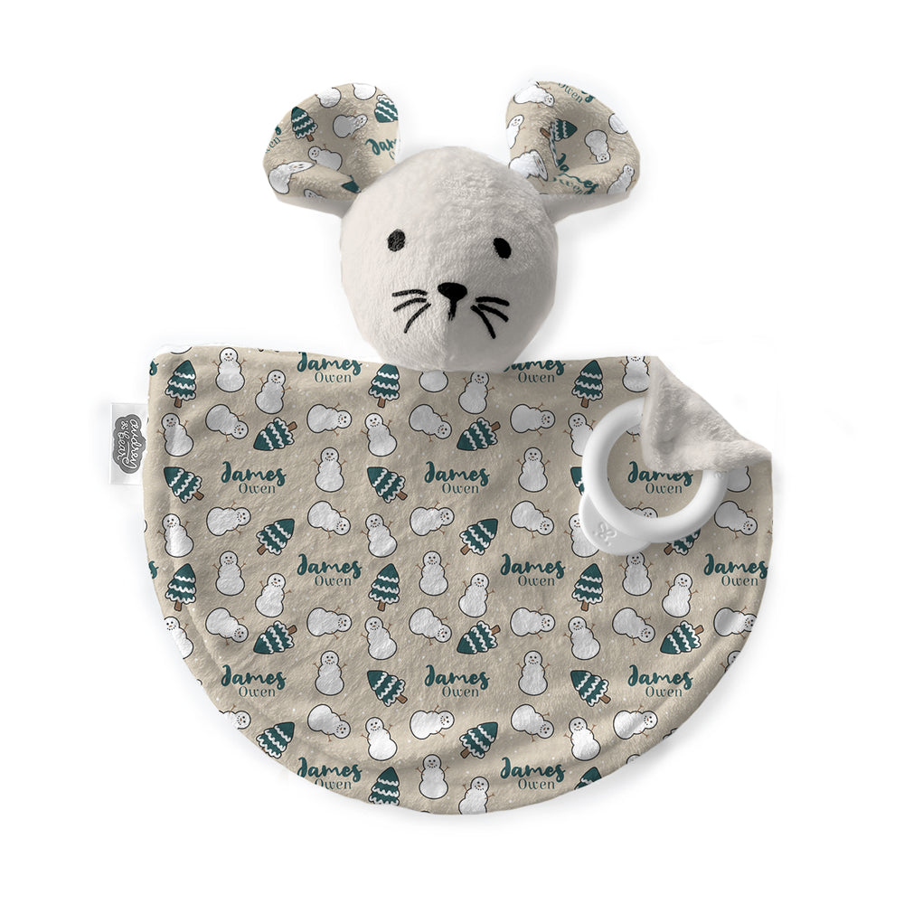 Personalized Mouse Lovey | Evergreen Frost