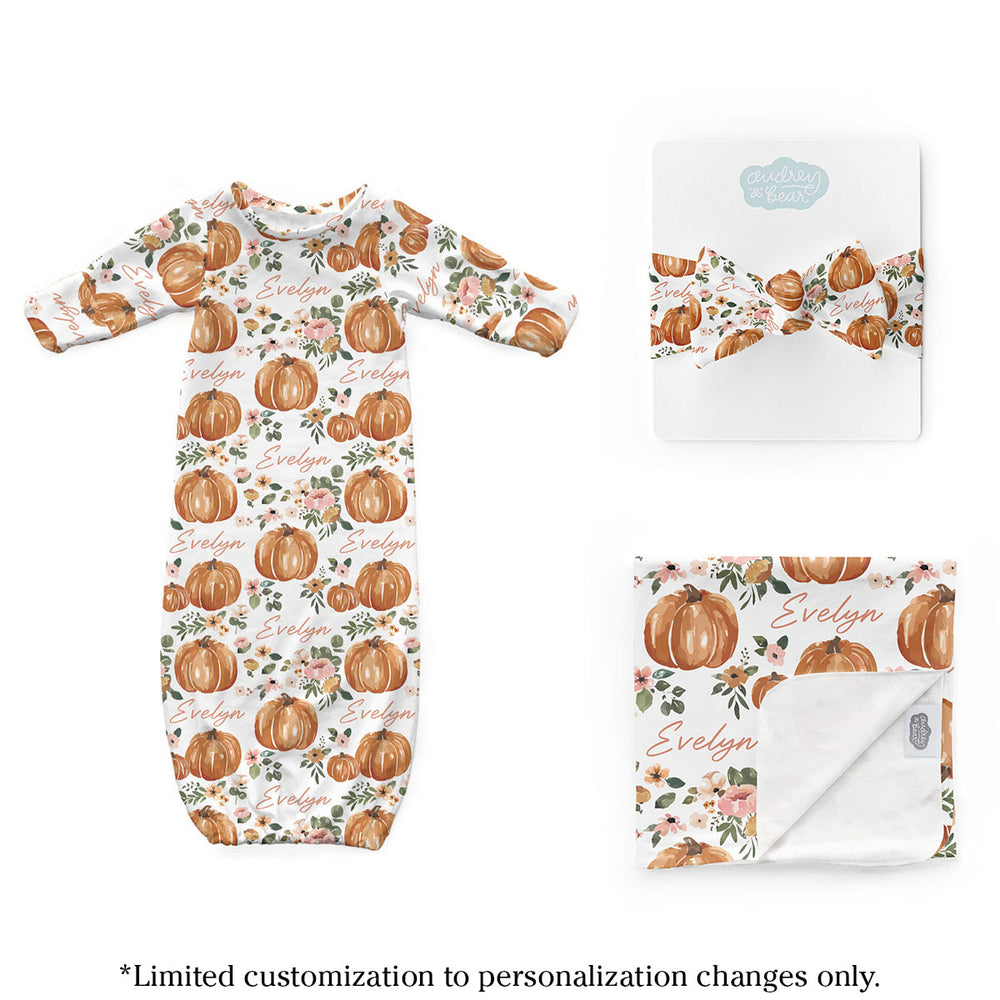 Personalized Newborn Bundle | Autumn Floral (Cate & Rainn Design)