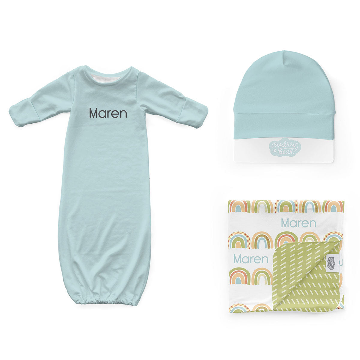 Personalized Newborn Bundle | Brilliant Rainbow