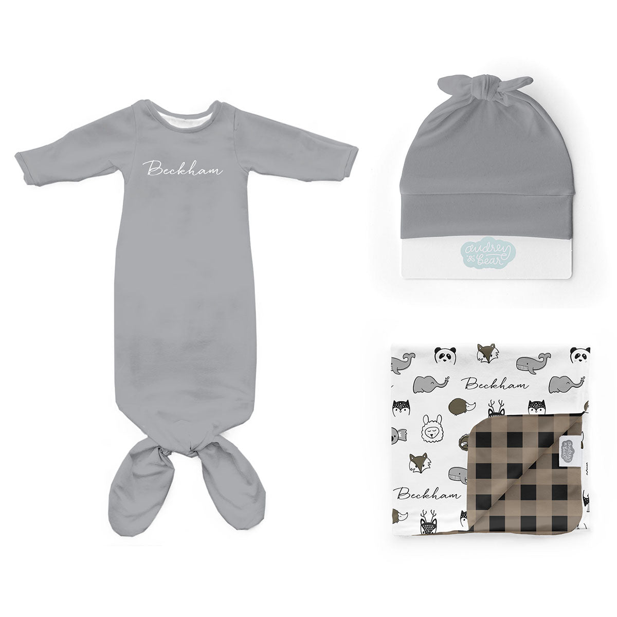 Personalized Newborn Bundle | Cuddly Critters