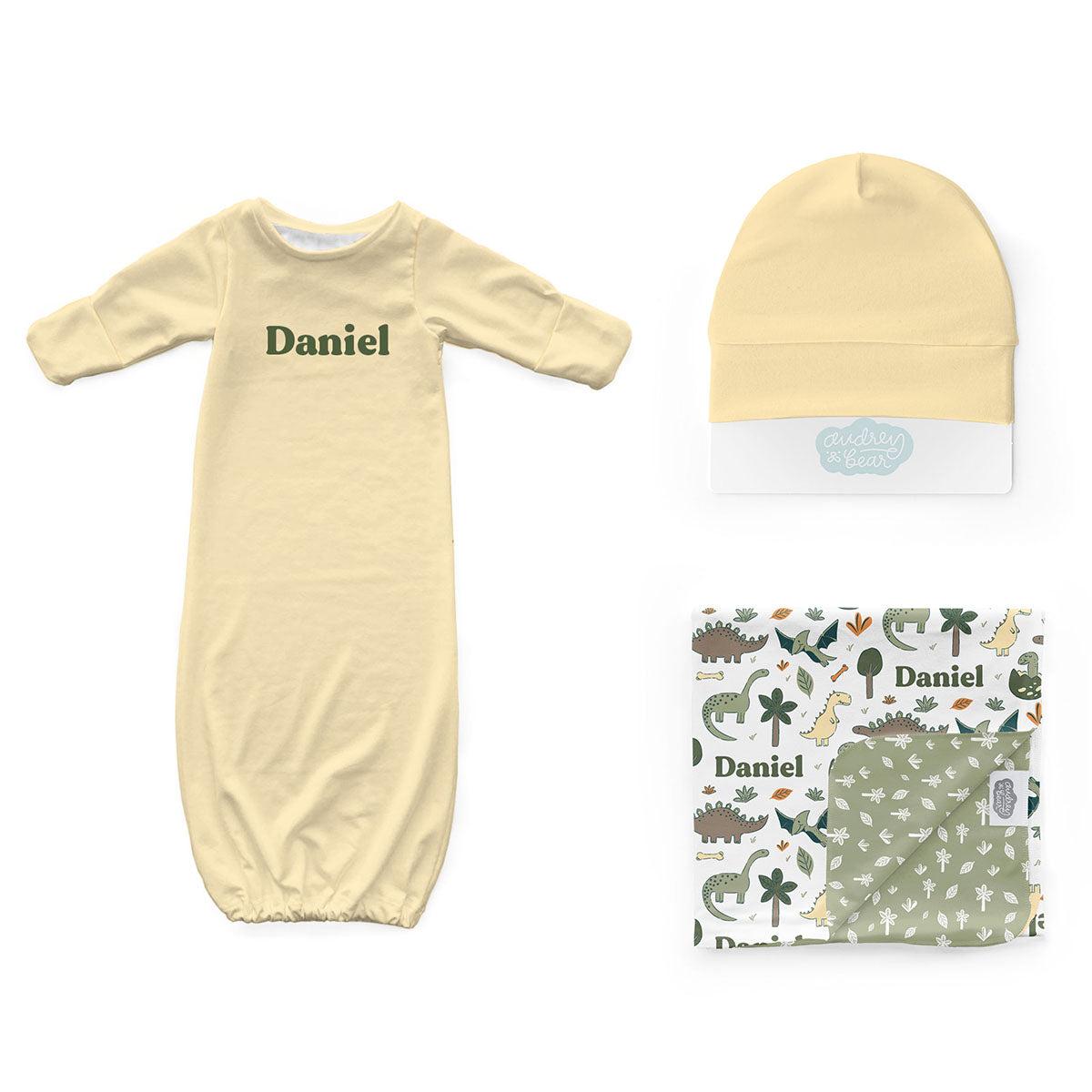 Personalized Newborn Bundle | Dancing Dinos