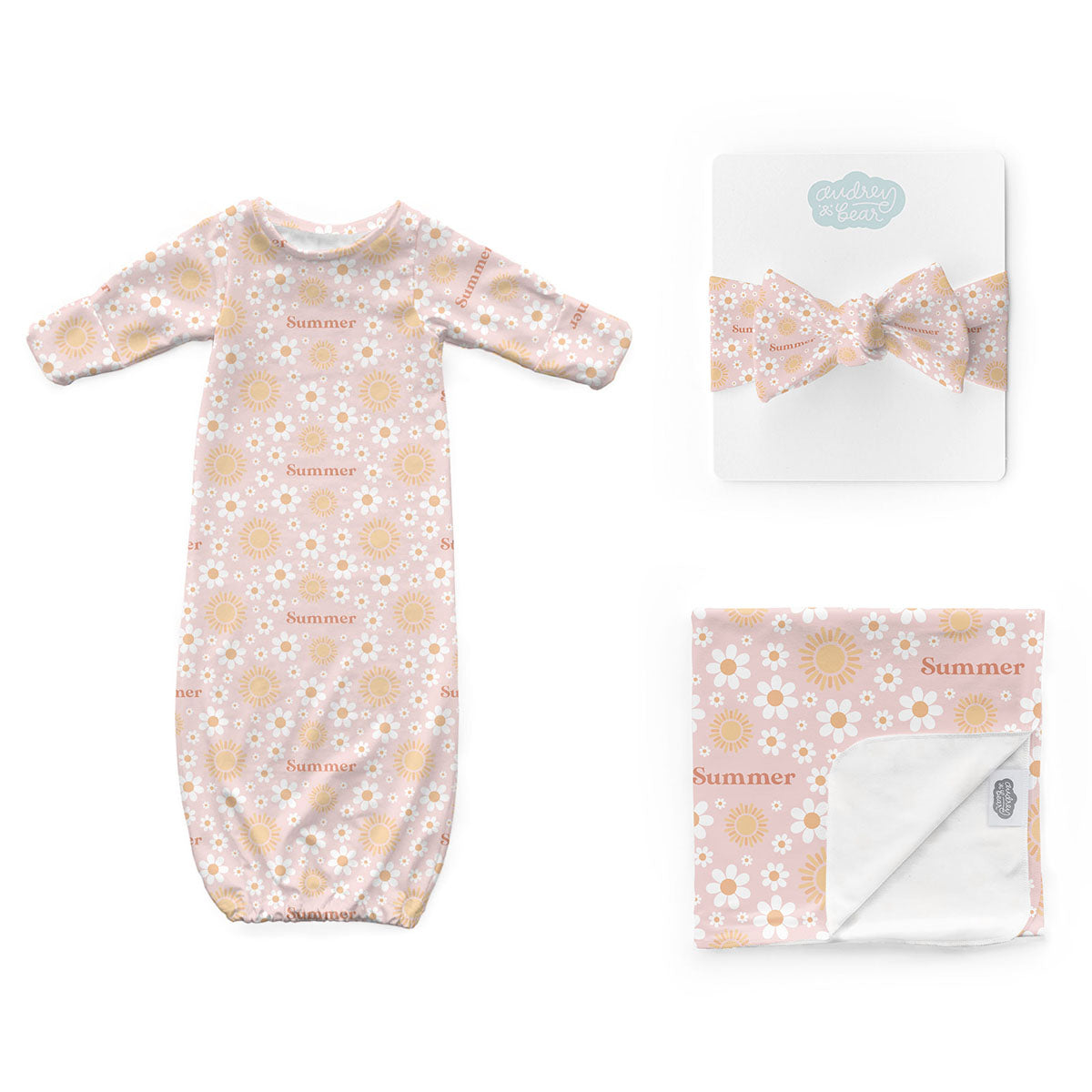 Personalized Newborn Bundle | Sunny Daisies