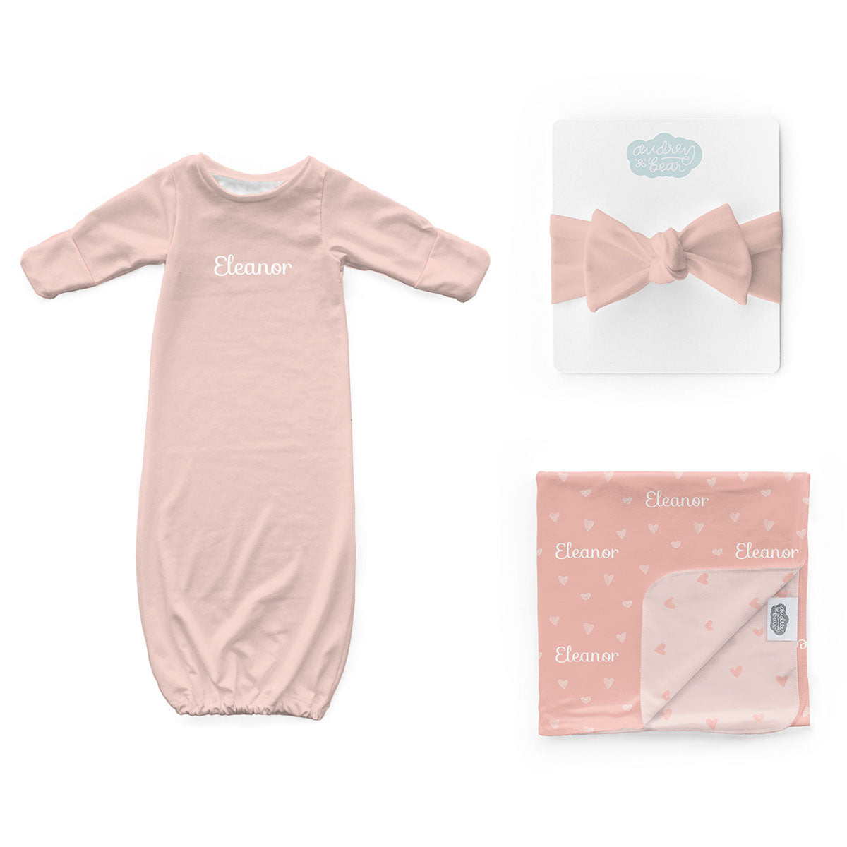 Personalized Newborn Bundle | Tiny Hearts