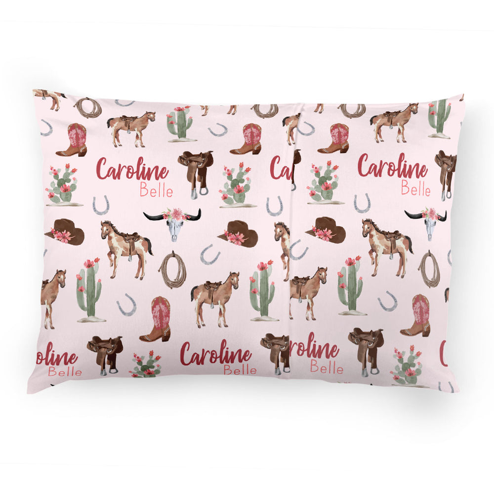 Personalized Pillow Case | Charming Cowgirl