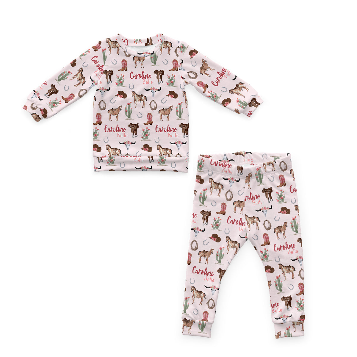 Personalized Cloudwear {Baby + Kid Loungewear} | Charming Cowgirl