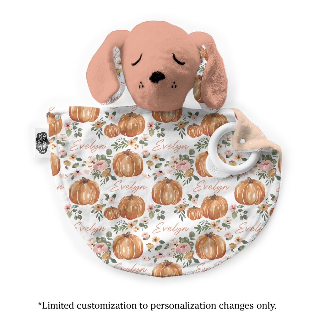 Personalized Puppy Lovey | Autumn Floral (Cate & Rainn Design)