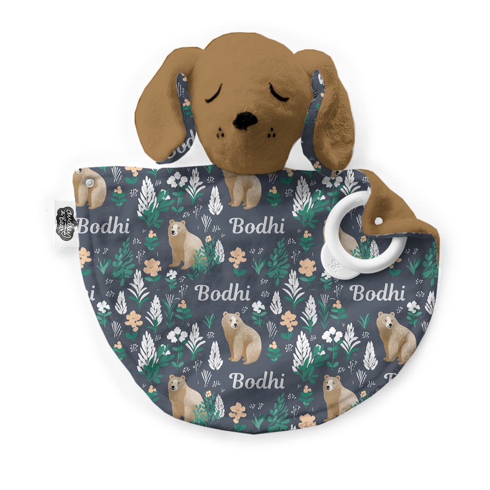 Personalized Puppy Lovey | Forest Blues