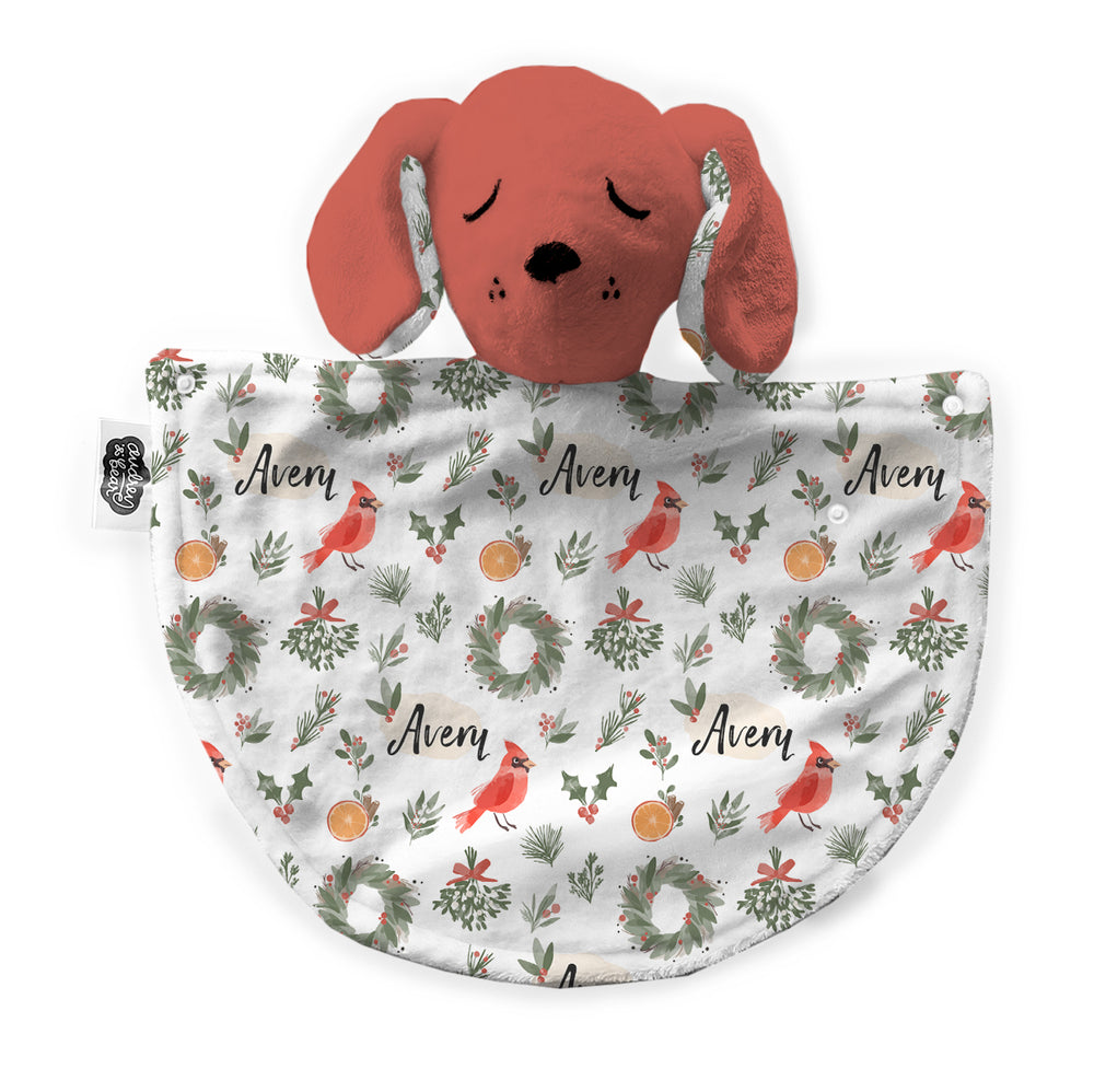 Personalized Puppy Lovey | Cardinal Delight