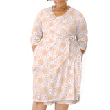 Stretchy Knit Mom Robe | Sunny Daisies