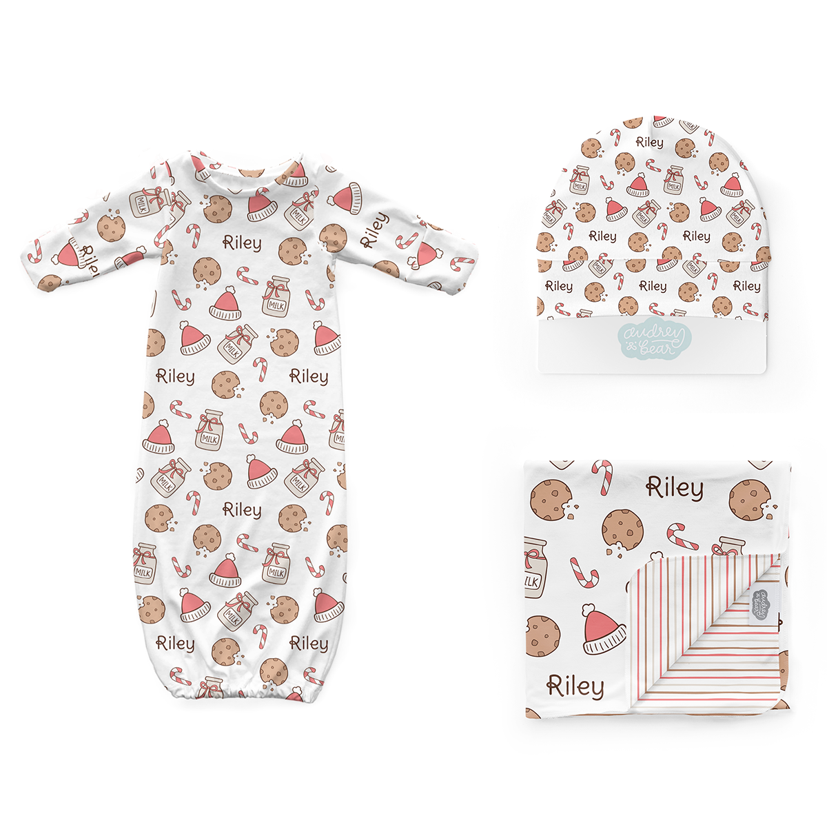 Personalized Newborn Bundle | Santa's cookies