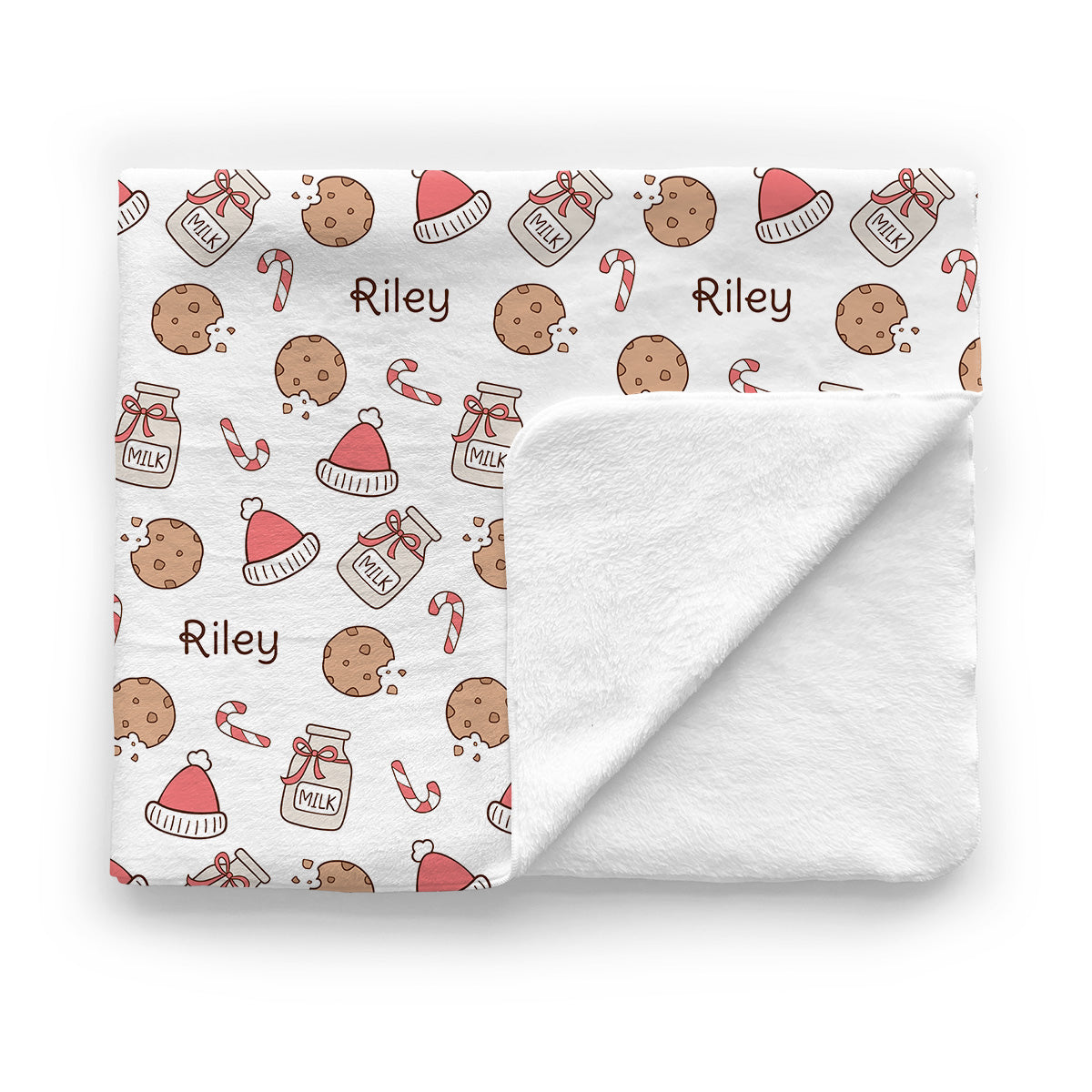 Personalized Baby Minky Blanket | Santa's cookies