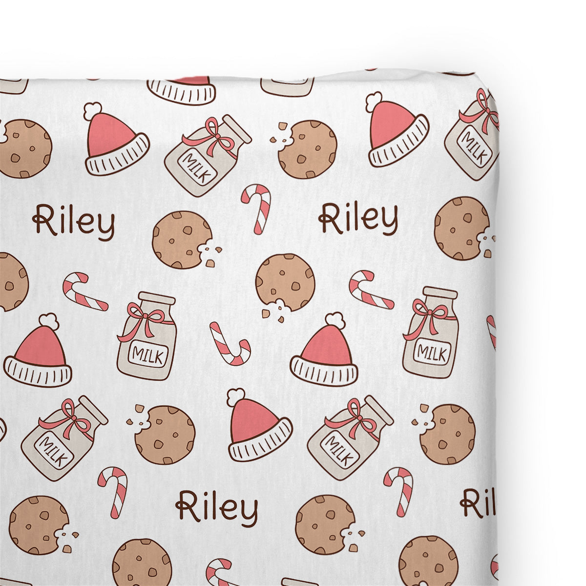 Personalized Changing Pad Cover | Santa's cookies