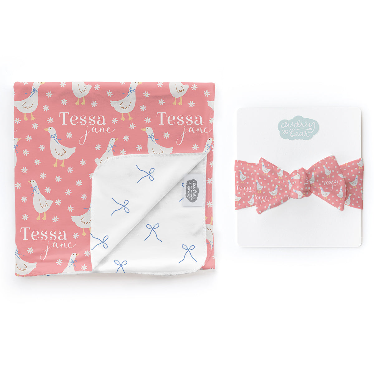 Personalized Swaddle & Hat Set | Silly Goose