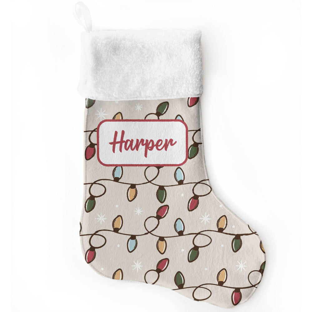 Personalized Christmas Stocking | Retro Glow