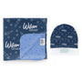 Personalized  Swaddle & Hat Set | Blast Off