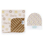 Personalized Swaddle & Hat Set | Rustic Sunshine