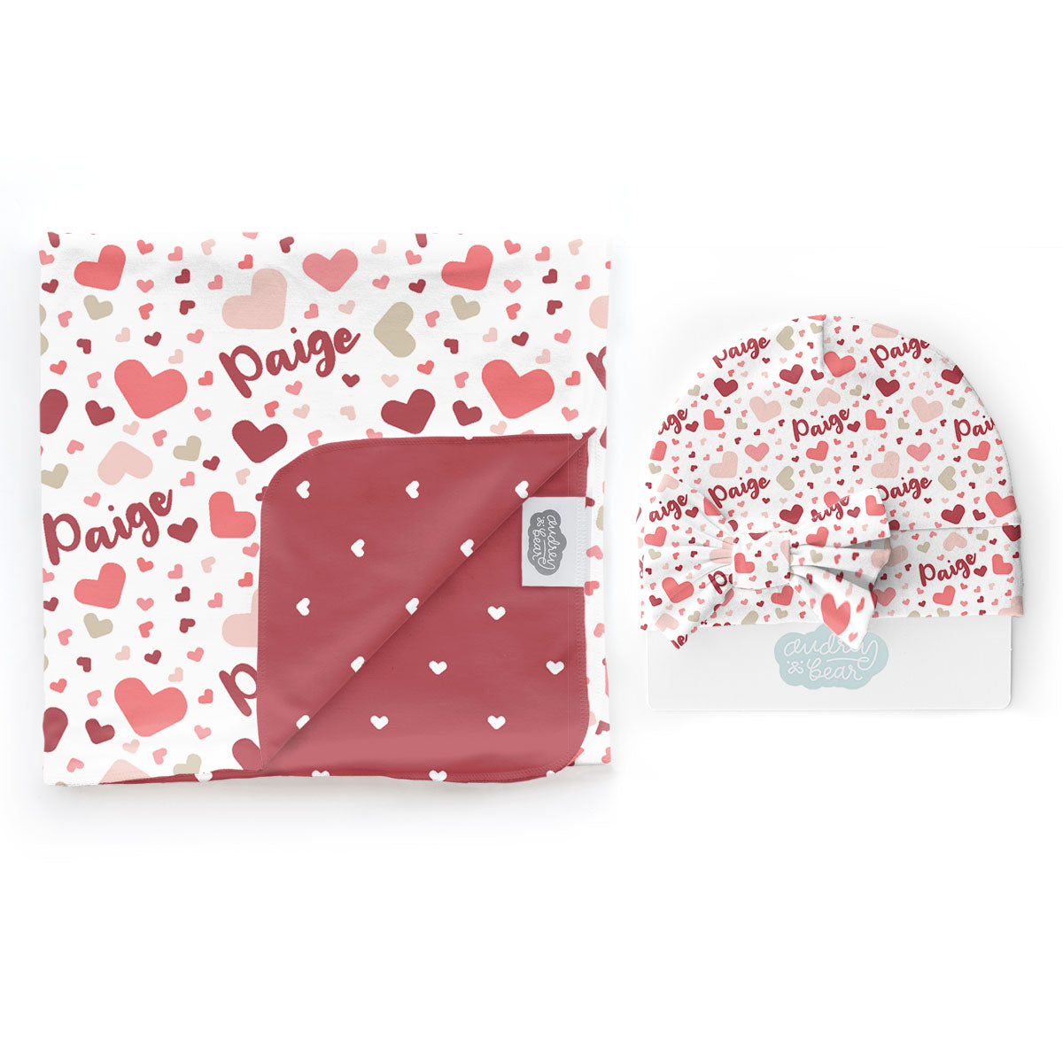 Personalized Swaddle & Hat Set | Heartfelt Beginnings