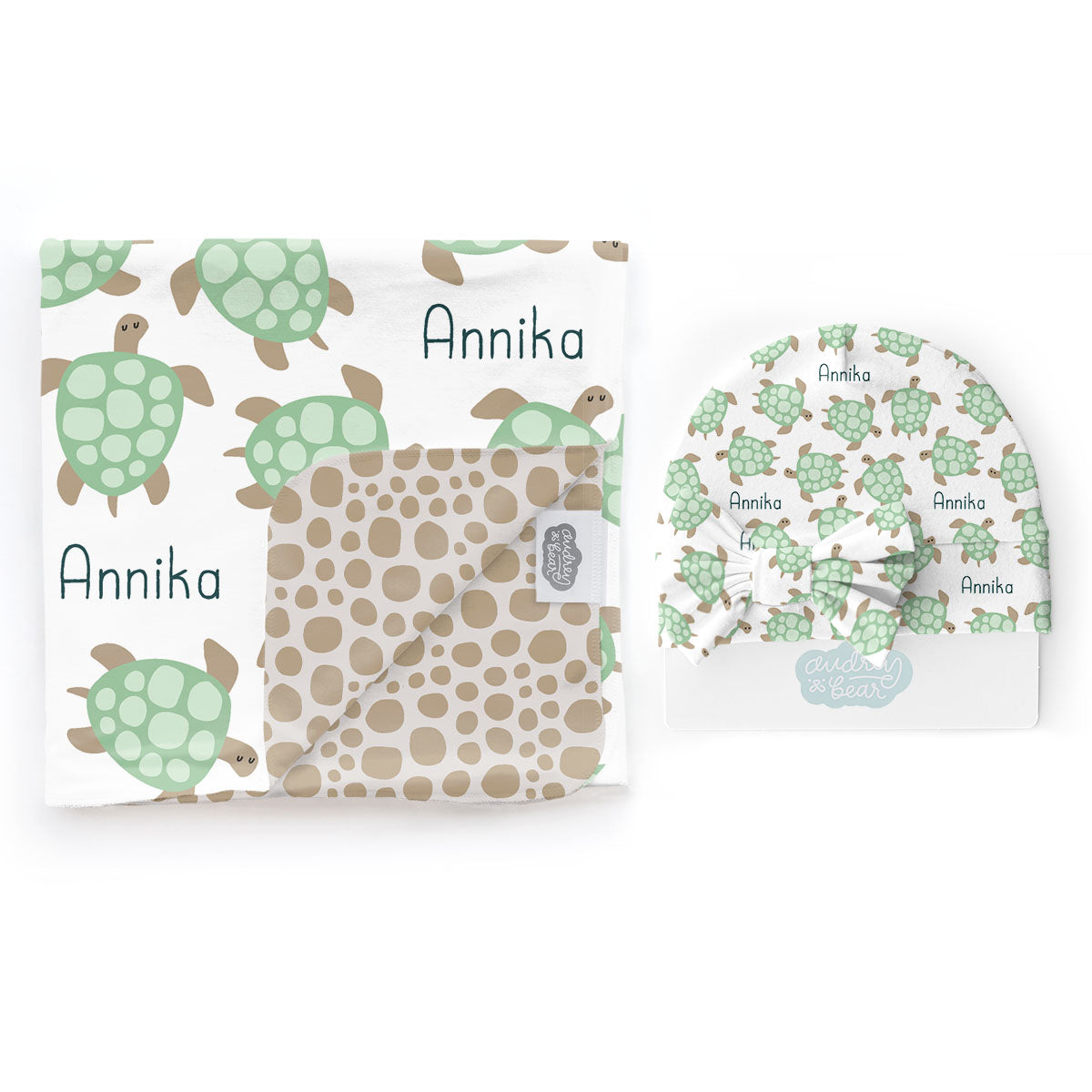 Personalized Swaddle & Hat Set | Under the Sea