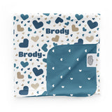 Personalized Swaddle Blanket | Bursting Hearts