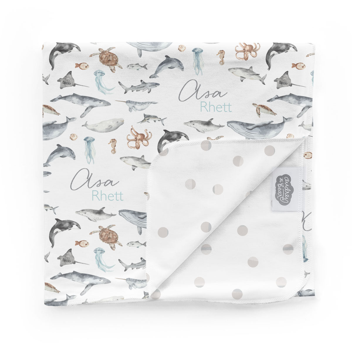 Personalized Swaddle Blanket |  Ocean Explorer