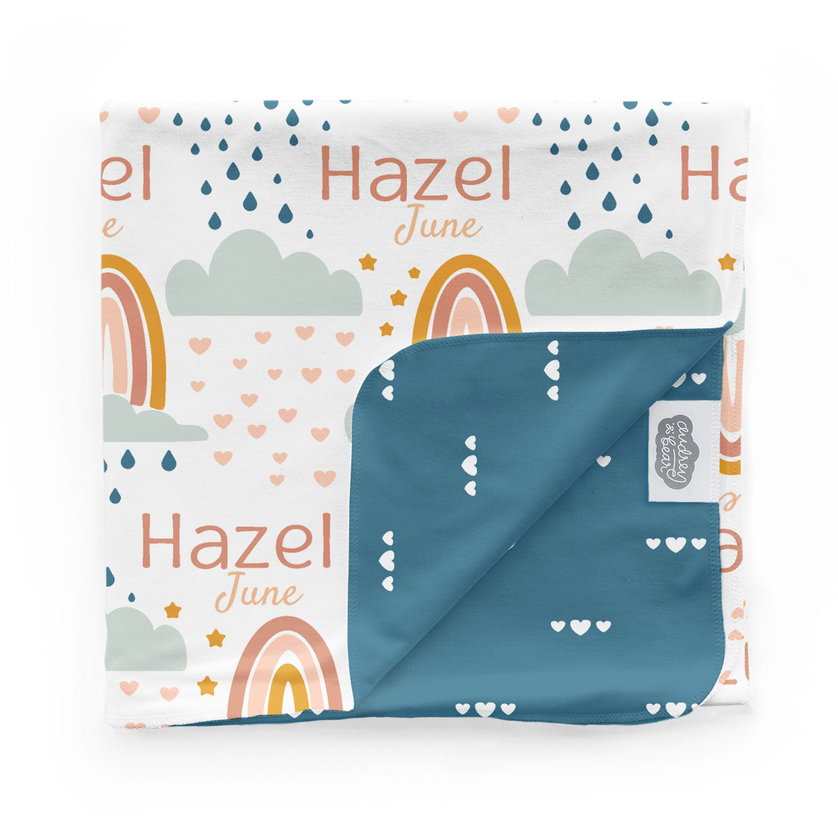 Personalized Swaddle Blanket | Rainbow Wishes