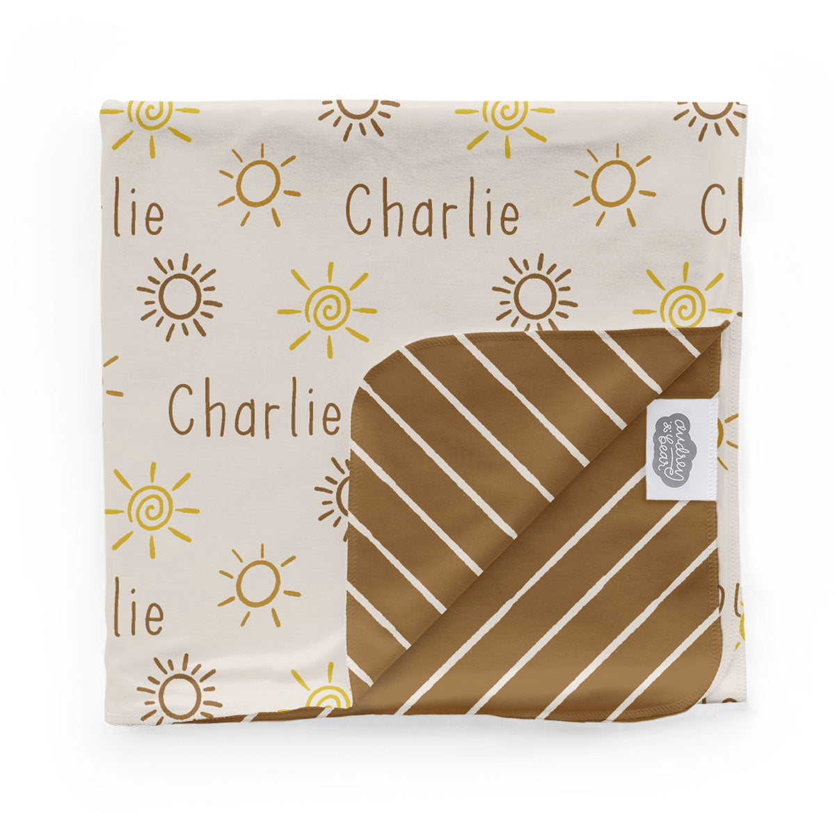 Personalized Swaddle Blanket | Rustic Sunshine