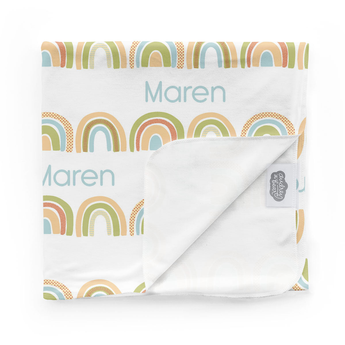 Personalized  Swaddle & Hat Set | Brilliant Rainbow