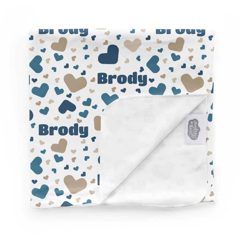 Personalized Swaddle Blanket | Bursting Hearts