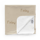Personalized Swaddle & Hat Set | Golden Hues