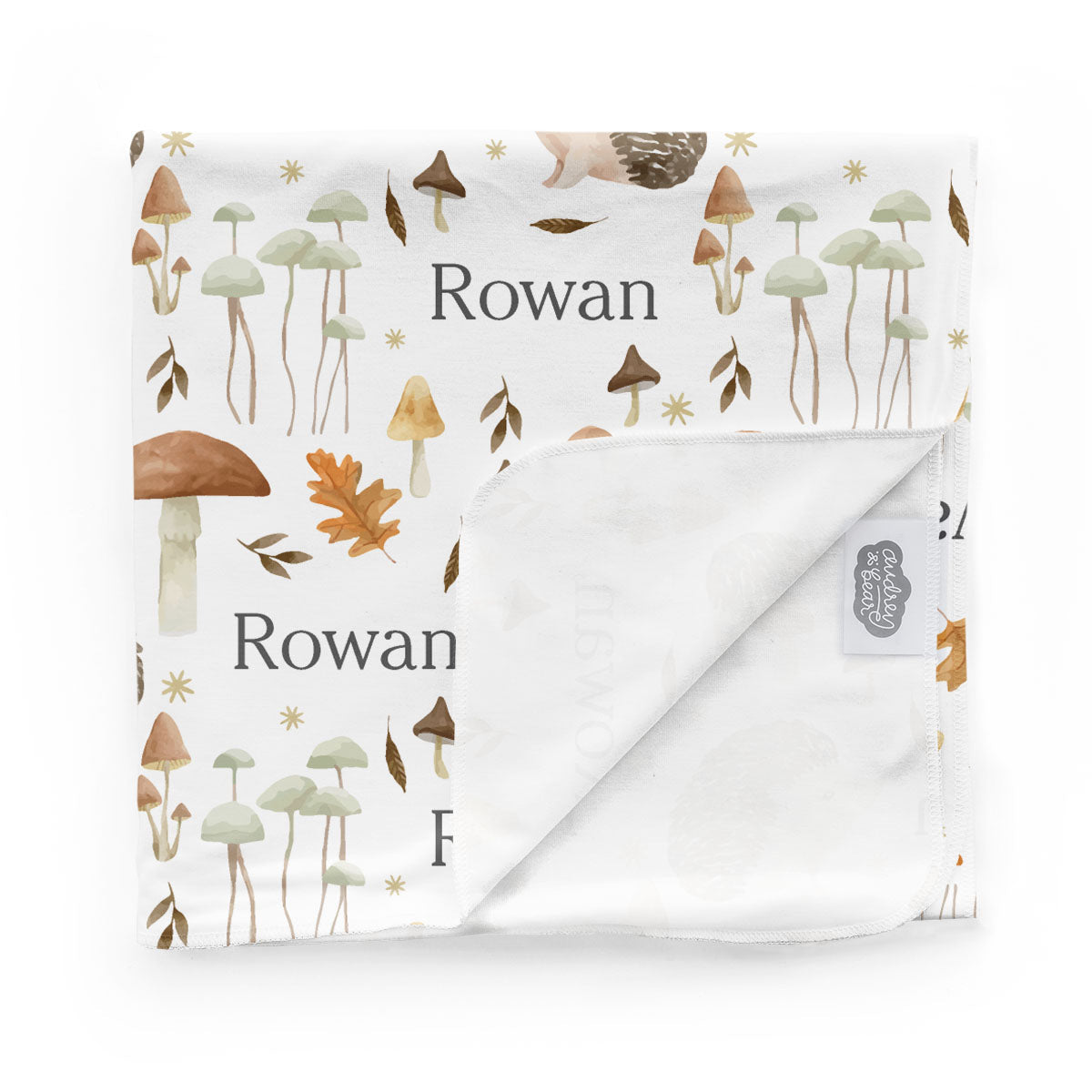 Personalized Swaddle Blanket | Hedgehog Forest