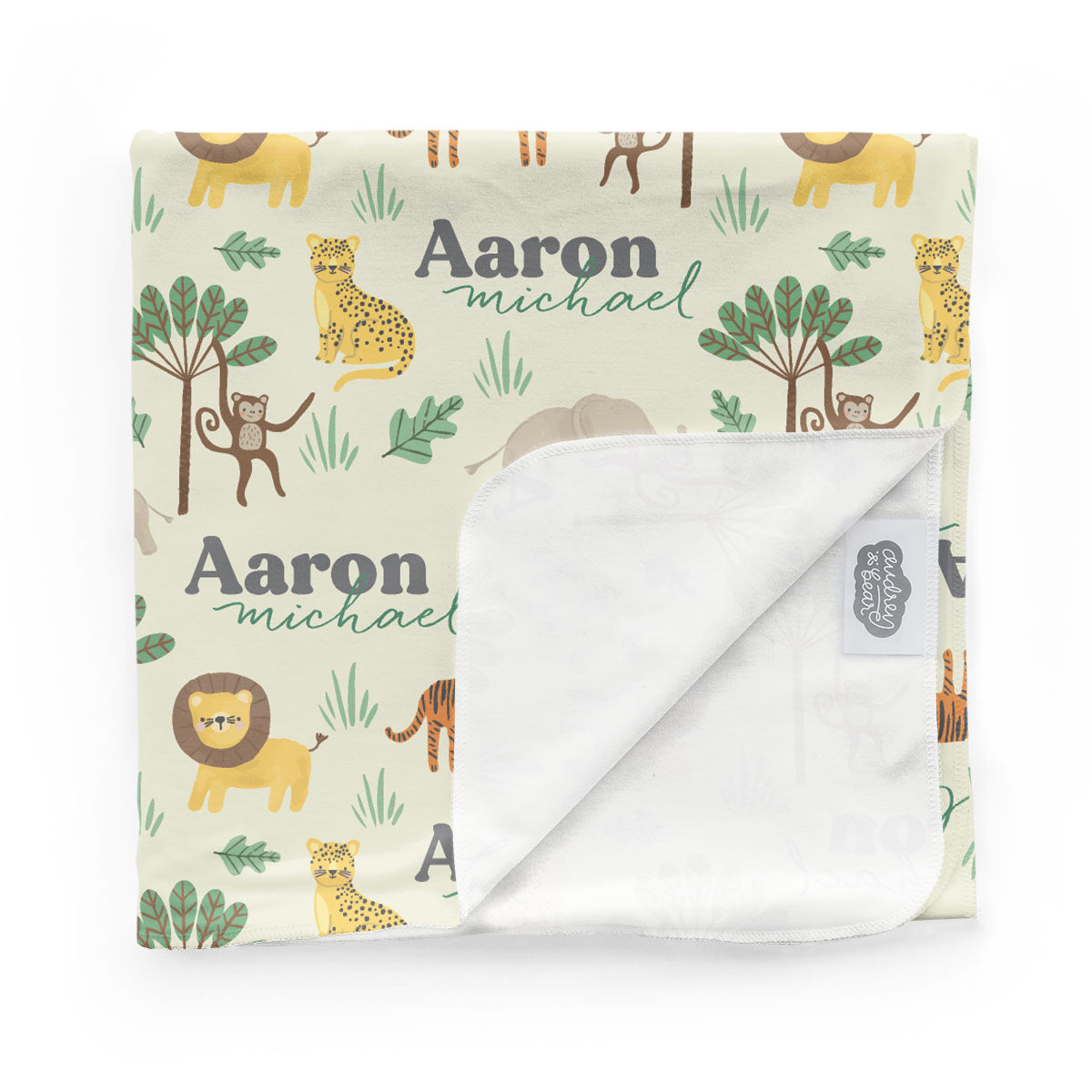 Personalized Swaddle Blanket | Jungle Safari