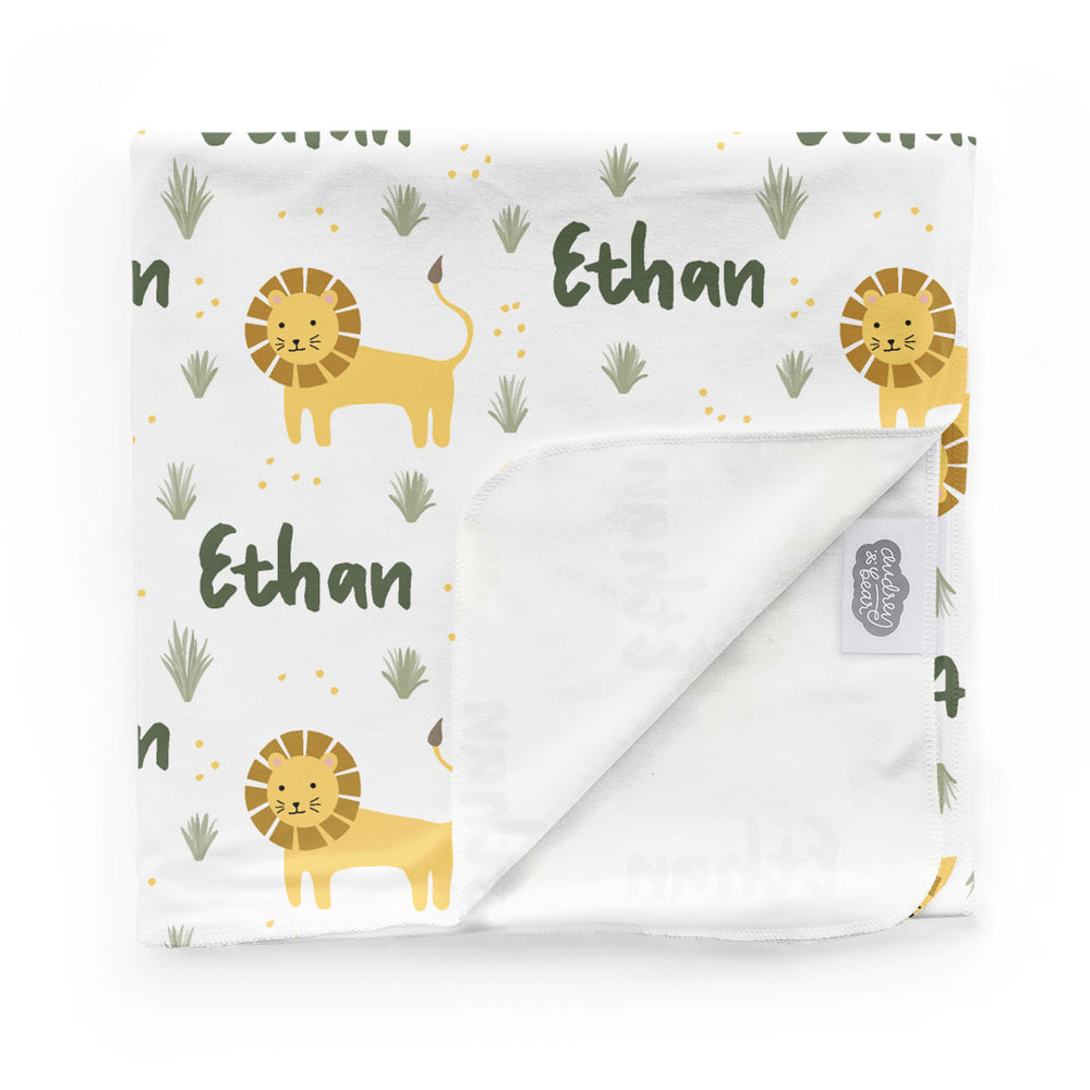 Personalized Swaddle Blanket | Lion Lullabies