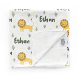 Personalized Swaddle & Hat Set | Lion Lullabies