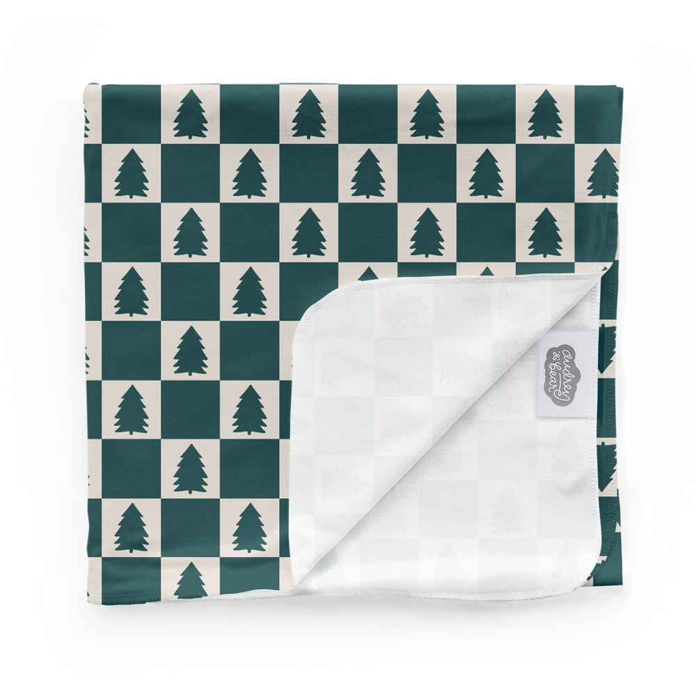 Swaddle Blanket | Christmas Tree Check